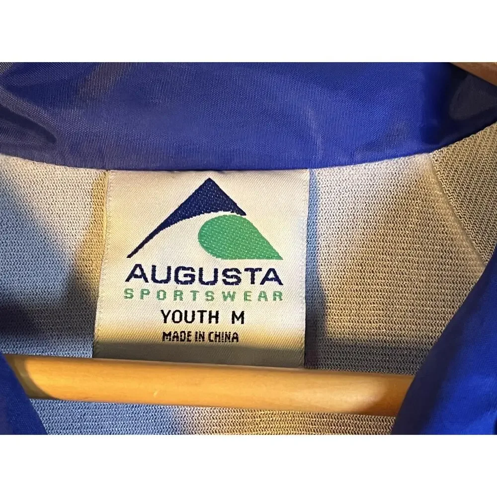 Augusta‎ Sportswear Jacket Girls Youth M Blue Girl Scouts Patch Windbreaker